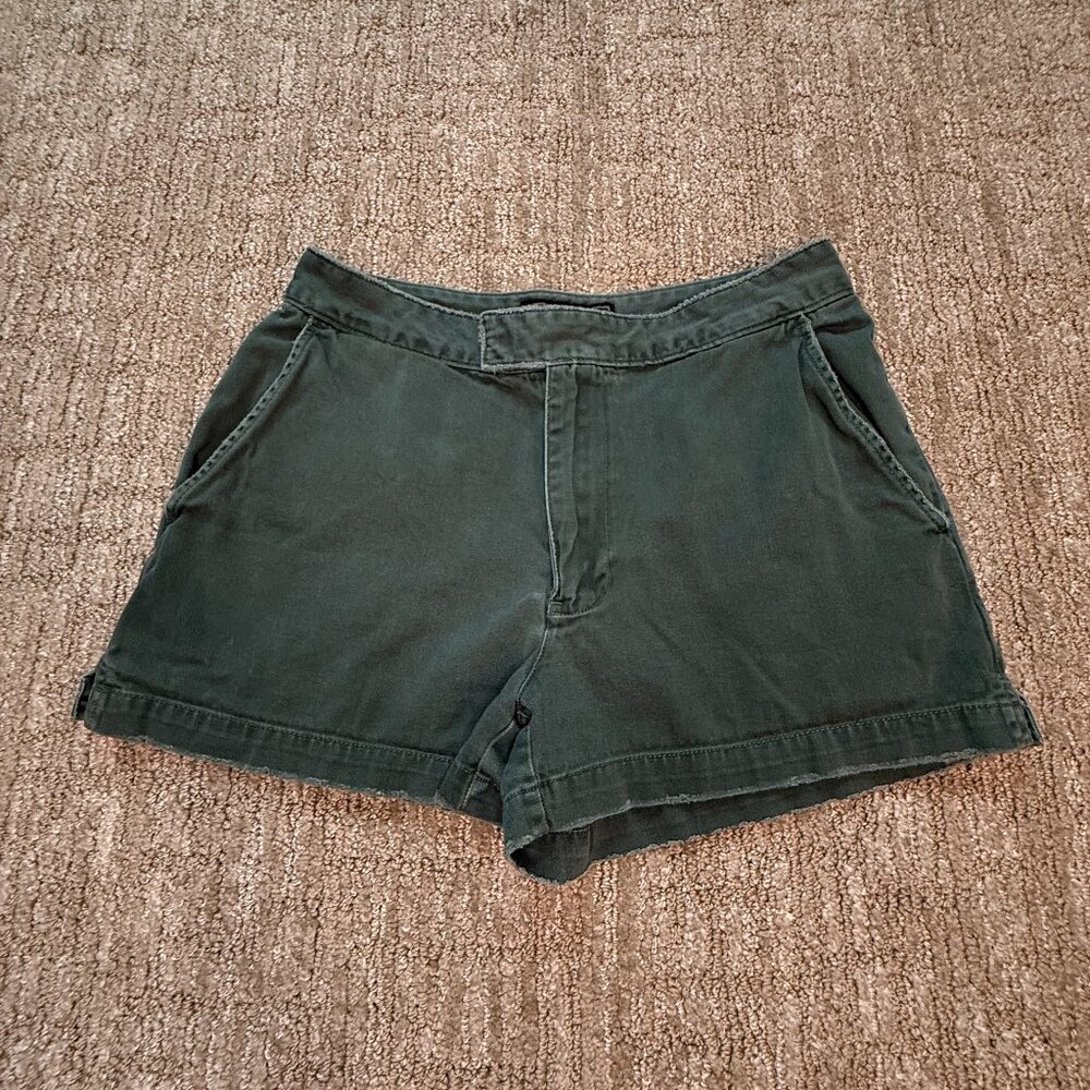 Abercrombie & Fitch Women's Chino Short Olive Green Shorts Outdoors Size 6 VTG